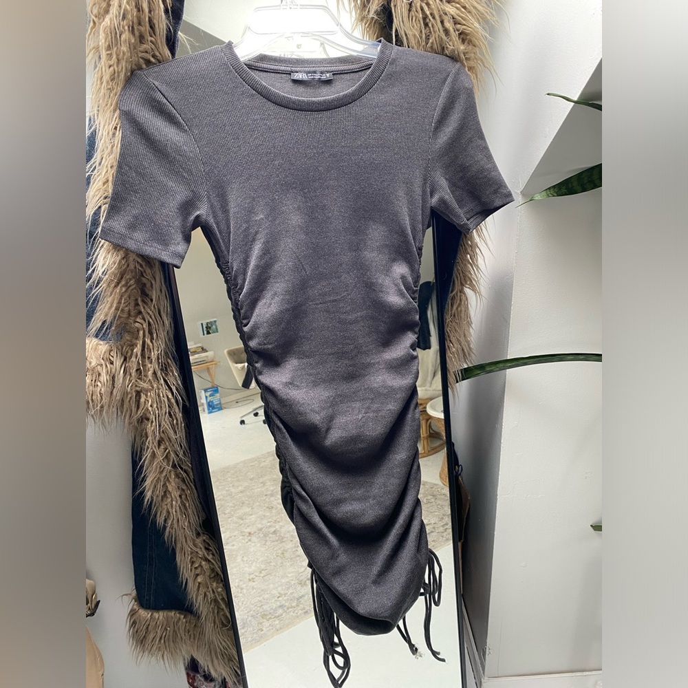 Ruched Side-Tie Dress